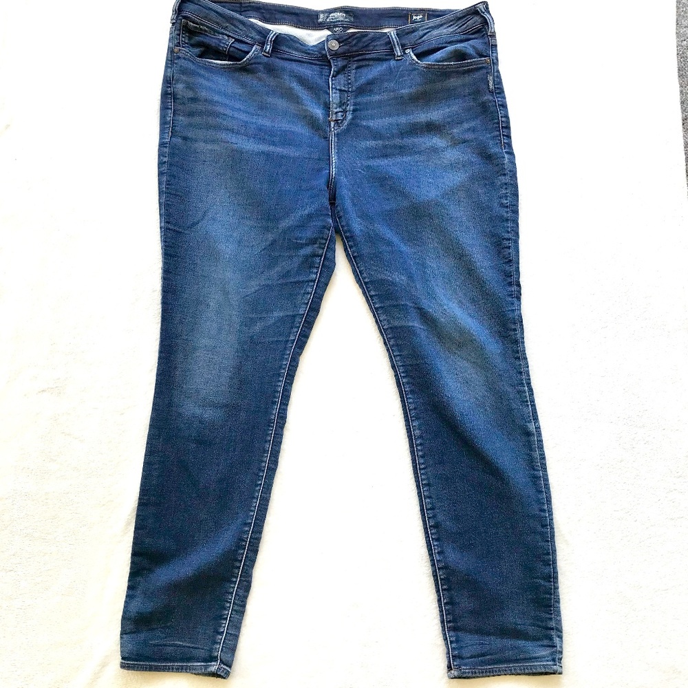 Silver Aiko High Skinny Sretch Jeans Size 22 - Picture 1 of 5